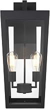 William Two Light Outdoor Wall Sconce Black