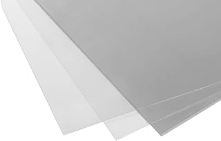 Hygloss Products Acetate-Like Sheets - Plastic, High Clarity - for DIY Arts & Crafts, Stencils, Compatible with Cricut Maker Die Cut Machines - .7 Mil Polyester - Clear - 12 x 12 Inches - 100 Sheets