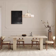 Mesa De Jantar Rock Plate Dining Table Modern Simple Rectangular Home Small Apartment Diner Table by JOYNOW – 200x90x75CM, One Color, Model 8524