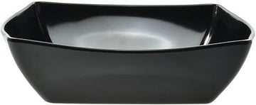 Square Serving Bowl 167 oz Black Melamine - 13 1/4"L x 13 1/4"W x 3 1/2"H