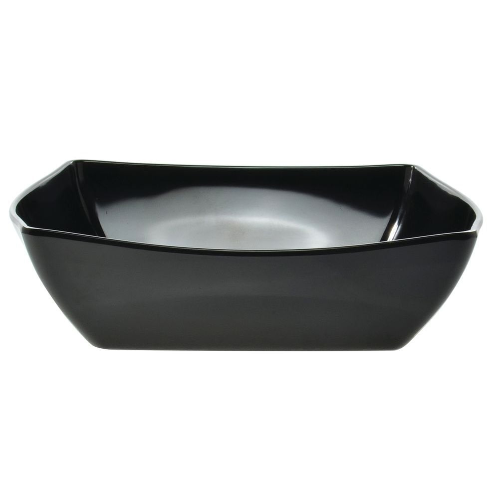 Square Serving Bowl 167 oz Black Melamine - 13 1/4"L x 13 1/4"W x 3 1/2"H by HUBERT – 13.25 inches (W) x 3.5 inches (H), 167.0 ounces, Melamine, Black, Model 6514-B