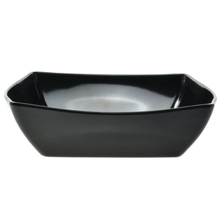 Square Serving Bowl 167 oz Black Melamine - 13 1/4"L x 13 1/4"W x 3 1/2"H by HUBERT – 13.25 inches (W) x 3.5 inches (H), 167.0 ounces, Melamine, Black, Model 6514-B