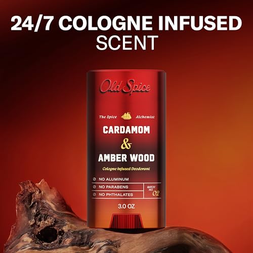 Old Spice Cardamom + Amber Wood / 3 Ounce (Pack of 1) / 1 Deodorant
