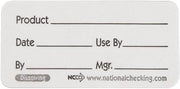 National Checking Company Dateit Product Dissolvable Label, 1 x 2 inch - 500 per case.