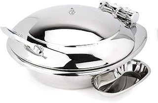 3938 Crown Collection 6 Quart Induction Chafing Dish, Round, Hinged Lid