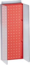 Azar Displays 700359-RED 8" W x 20.625" H Pegboard Powerwing Display with 3" W Side Wings in Translucent Red