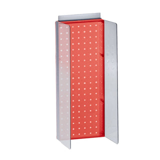 8" W x 20.625" H Pegboard Powerwing Display with 3" W Side Wings in Translucent Red by Azar Displays – Plastic, Model 700359-RED