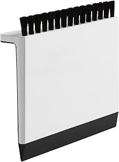 Kohler K-6379-0 Kitchen Sink Squeegee and Countertop Brush, Multi-Purpose, Cleans Wet and Dry Spills, Dishwasher Safe, White