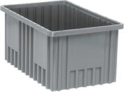 QUANTUM STORAGE SYSTEMS DG92080 Dividable Grid Storage Container, Heavy-Duty Stackable Plastic Parts Bin for Warehouse, Assembly & Industrial Organization, 16-1/2" x 10-7/8" x 8", Red, 8-Pack