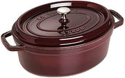 STAUB 4.2L Cast Iron Oval Cocotte - Aubergine