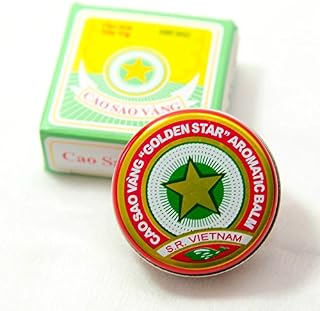 04 Boxes X 10 Grams (Net Weight), Golden Star Balm Big Size, Cao Sao Vang Vietnam, Aromatic Balsam
