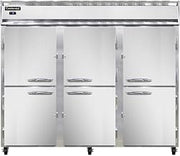 3FE-HD Extra-Wide Three Section Reach In Freezer, 85-1/2"W, Half-Height Doors