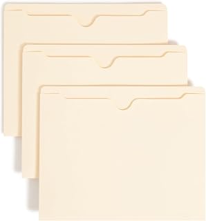 SMEAD File Jackets, 25 Count, Manila, Reinforced Straight-Cut Tabs, Letter Size (75499)