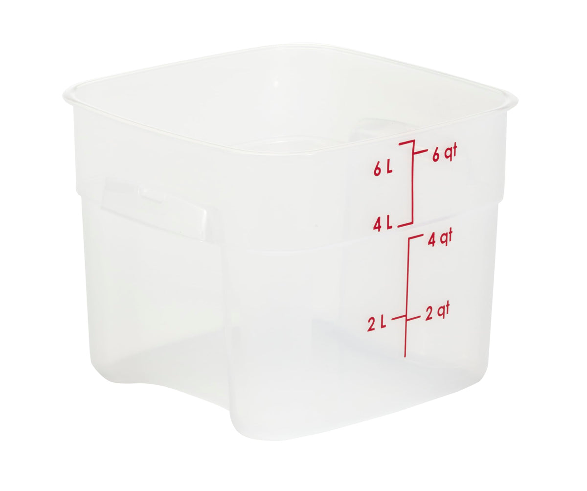 FreshPro Translucent Food Container 6QT (Pack of 6) by Cambro – 6QT, Pack of 1 Pack of 6, 6.0 quarts, Translucent White, Pack of 6, Model 6SFSPROPP190