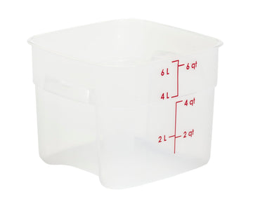 FreshPro Translucent Food Container 6QT (Pack of 6) by Cambro – 6QT, Pack of 1 Pack of 6, 6.0 quarts, Translucent White, Pack of 6, Model 6SFSPROPP190