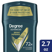 Sport Defense Advanced Protection Antiperspirant Deodorant Stick by Degree – 2.7 Ounce, Pack of 8, Model PPAX1199525