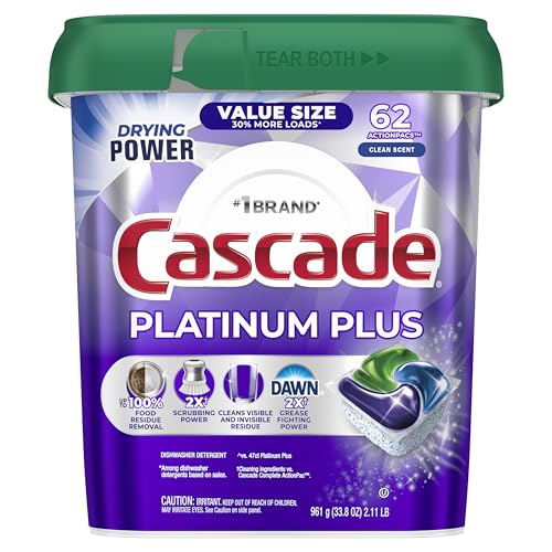 Cascade Fresh / 62 Count (Pack of 1) / 1 Dishwasher Detergent