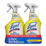 Lysol 32 Fl Oz (Pack of 2) / Lemon Breeze / 1 All-Purpose Cleaners