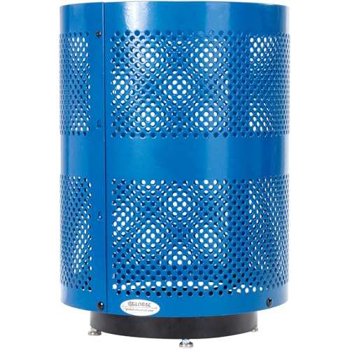 Global Industrial Blue / Industrial / 36.0 gallons Outdoor Trash Cans