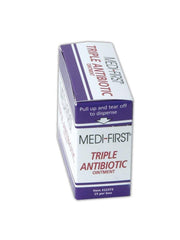 Medi-First Triple Antibiotic Ointment by Medique – Standard, White/Blue, Pack of 25, Model MP22373