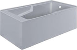 Swiss Madison Voltaire 60 x 32 Right Drain Soaking Alcove Corner Apron Bathtub in Matte Gray