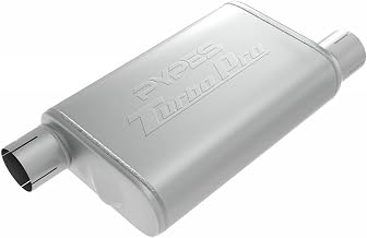 Pypes Performance Exhaust MVT10: Turbo Pro Muffler 2.5 Inch Offset Inlet/Offset Outlet,Multi