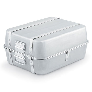 23-1/4 Quart Double Roaster Set with Straps by Vollrath – 23.0 liters, Aluminum, Silver, Model 68360