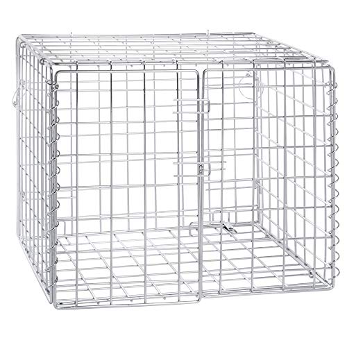 Lockable Security Cage Chrome Wire - 18" L x 24" W x 15" H by HUBERT – Large, Wire, Chrome, Model SM1824C