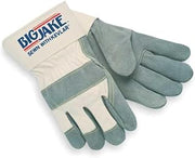 MCR Safety Big Jake Heavy Duty Cow Leather Work Gloves, Sewn with Kevlar, 2-3/4" Safety Cuff, Large, 1 Pair