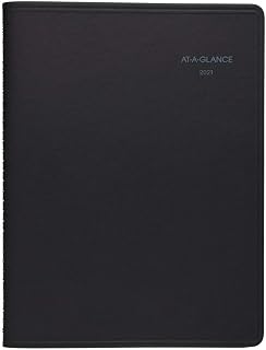 2021 Weekly & Monthly Appointment Book & Planner by AT-A-GLANCE, 8-1/4" x 11", Large QuickNotes, Black (769500521)