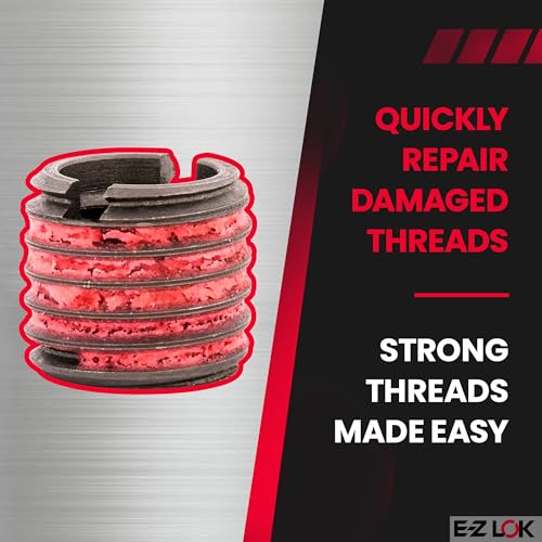 E-Z LOK M12-1.75 Internal Threads, 3/4-10 External Threads, 16.66 mm Length / 21/32" / Red Thread Locking Inserts