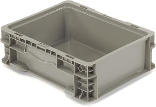 Straight Wall Container Solid NRSO1215-05 - 12 x 15 x 5 Gray
