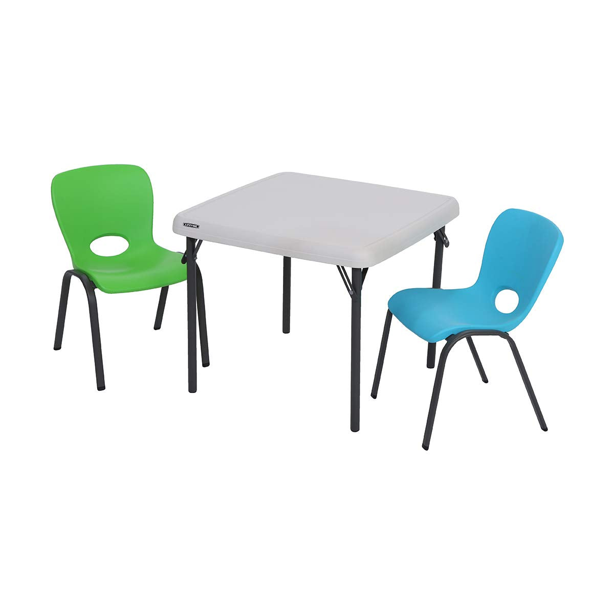 Mesa Para Niños Lifetime Para Casa O Kinder by Yexati – 60 cm x 60 cm x 5 cm, High Density Polyethylene, Neutral Or Bold, Model Mesa1