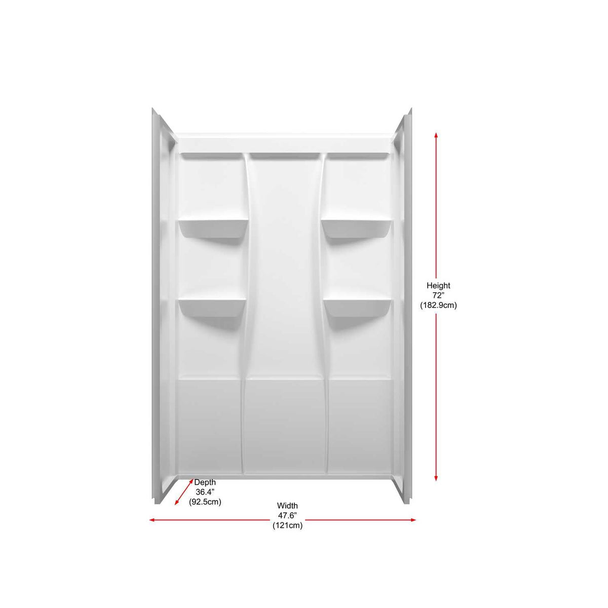 Sterling Shower Wall Surround White by Lighting Design – Acrylic, White