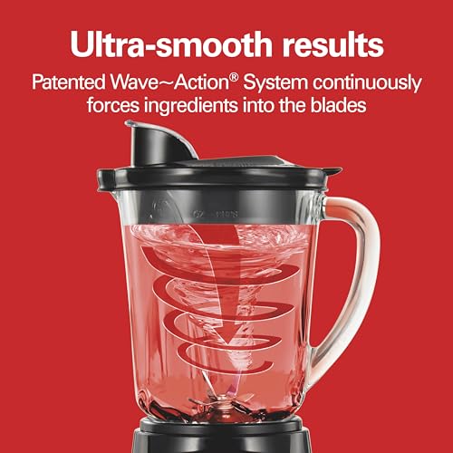 Hamilton Beach Black / 40 Oz. Glass Jar + 3 Cup Vegetable Chopper / Blender Countertop Blenders