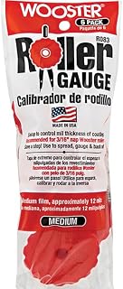 102-Pack of 3/16” Medium Wooster R083 Roller Gauges Red Roller Gauge, 6-Pack