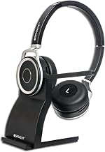 Spracht ZumBT-410 Prestige Bluetooth Headset with Noise-Canceling Microphone | Wireless Headset with Charging Base & USB Dongle for Computer | PC Head Set for Working from Home/Office/Teams/Zoom