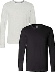 BELLA+CANVAS Bella Canvas - Unisex Jersey Long Sleeve Tee - 3501 2XL-Ash-Black
