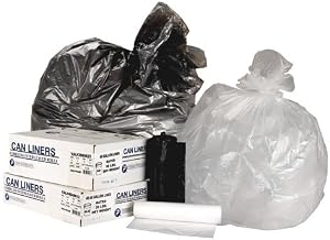Inteplast Group 55 Gallon High Density Can Liner, 13 Micron Equivalent in Clear