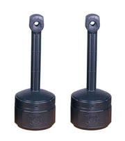 26806D Polyethylene Personal Smokers Cease Fire Cigarette Butt Receptacle by Justrite – 2 Pack (Deco Black), Polyethylene, Pack of 2, Model 34624776142892
