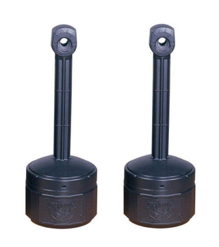 26806D Polyethylene Personal Smokers Cease Fire Cigarette Butt Receptacle by Justrite – 2 Pack (Deco Black), Polyethylene, Pack of 2, Model 34624776142892