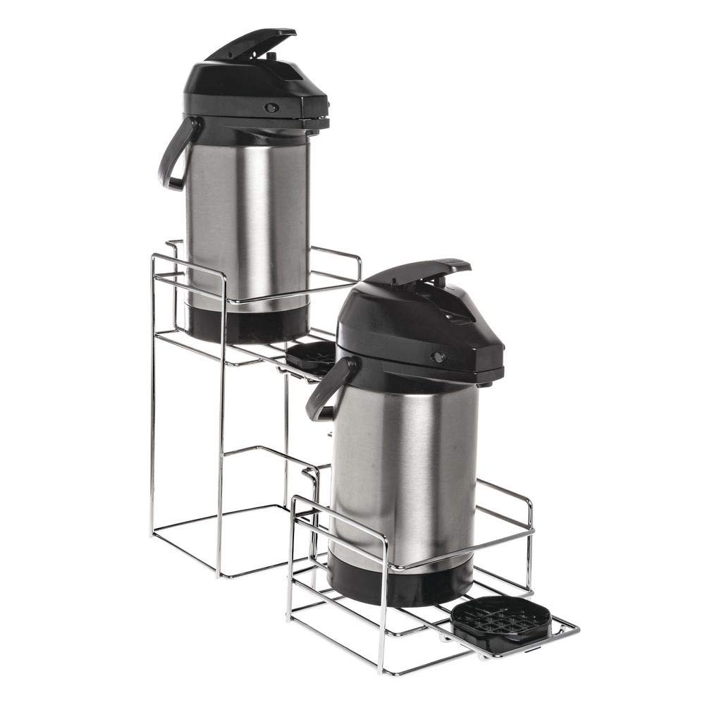 Wire Airpot Thermal Coffee Server Stand - Chrome by HUBERT – Carbon Steel, Grey, Model 22255+87392