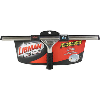 LIBMAN 1060 Clamp Squeegee by LIBMAN COMMERCIAL – 18.00 x 5.00 x 7.30 in", Stainless/Rubber, Multicolor, Model Libman - 1060