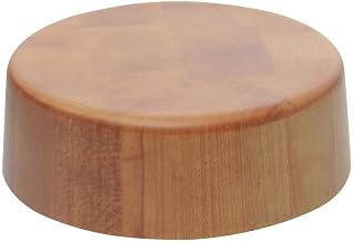 HUBERT Butcher Block Design Display Riser Round - 6"Dia x 2"H