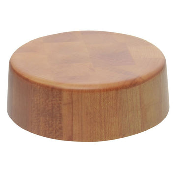 Butcher Block Design Display Riser Round - 6"Dia x 2"H by HUBERT – Melamine, Natural, Model H0049-MB