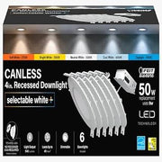 Feit Electric White 4 in. W LED Canless Recessed Downlight 9 W