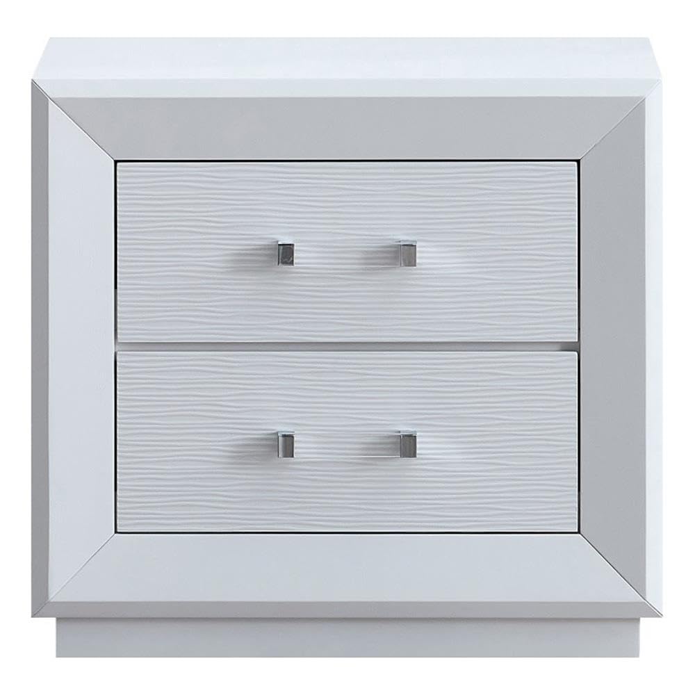 Mars NIGHTSTAND White by Glory Furniture – Wood, White, Model G001700-N