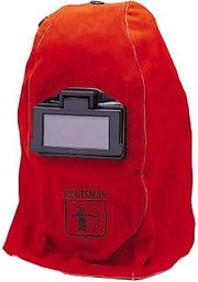 Jackson Safety Heat Resistant, Flexible Leather Welding Helmet, 2"H x 4.25"W Lift Front, Red/Brown, 26035