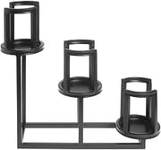 HUBERT Cerve Collection Black 3-Tier Cup/Lid Holder - 4 7/8"L x 17 9/10"W x 14 9/10"H