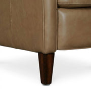 Beige Lotus Cream Manual Recliner by Starlight Canyon Home – Top Grain Leather with Match (X), Beige